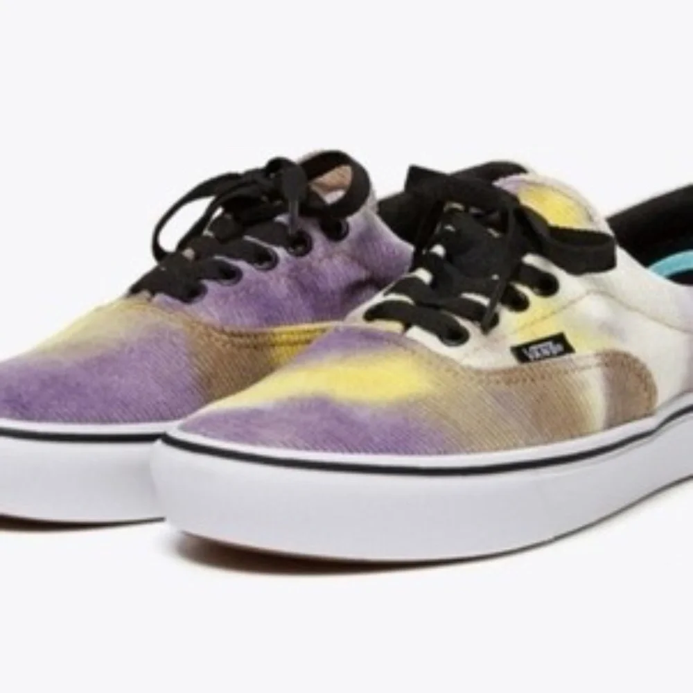 Vans Era Womens Comfycush Shoes Size 11 Sneakers Tie Dye‎ Purple Yellow
